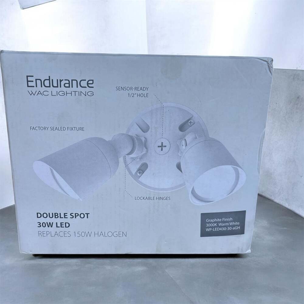 WAC WP-LED430-30-AGH Endurance 30W LED Double Spot Light Graphite